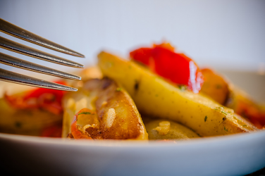 Πατάτες φούρνου με μέλι και μουστάρδα