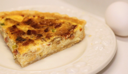 Quiche Lorraine
με μπέικον, πράσο και τυρί
